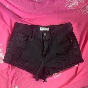 Pacsun black high waisted denim shorts